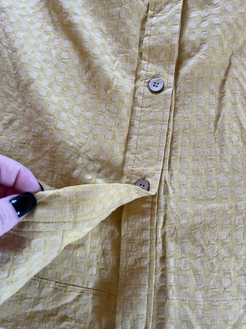 Francesca's Collections Yellow Button-Front Maxi Skirt - Picture 2 of 5